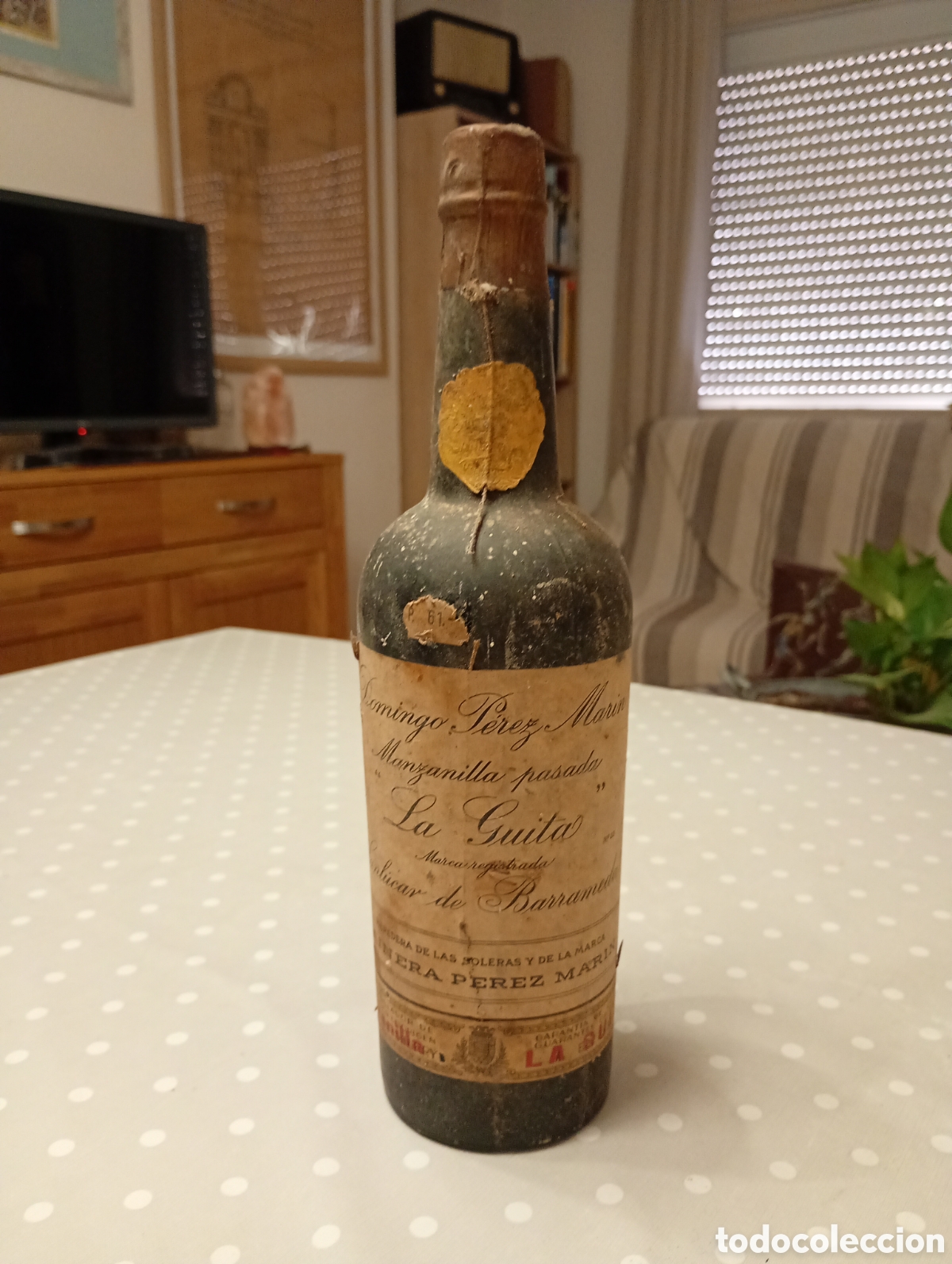 Coleccionismo de vinos y licores: Botella 'La Guita' Manzanilla Pasada Domingo P&eacute;rez Mar&iacute;n - Sanl&uacute;car de Barrameda C&aacute;diz