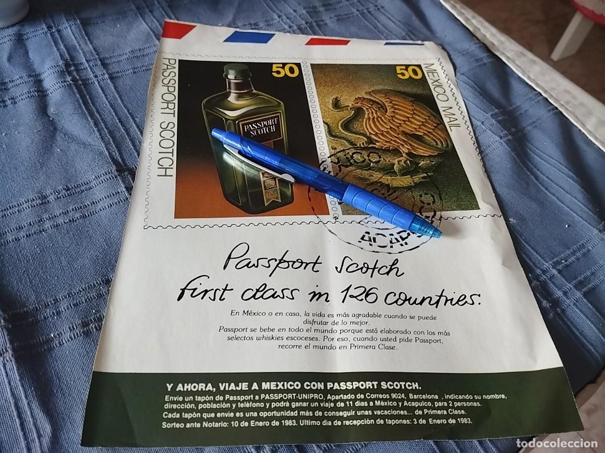 Coleccionismo de vinos y licores: WHISKY PASSPORT SCOTCH ANUNCIO PUBLICIDAD REVISTA