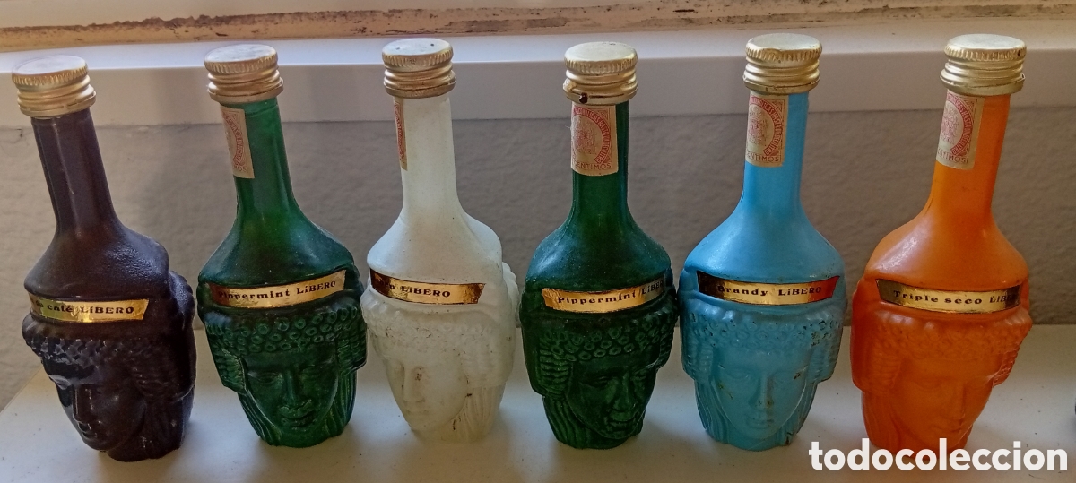 Coleccionismo de vinos y licores: Lote de miniaturas de Libero