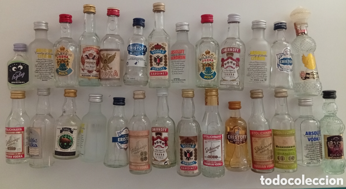 Coleccionismo de vinos y licores: Lote de botellitas de Vodka