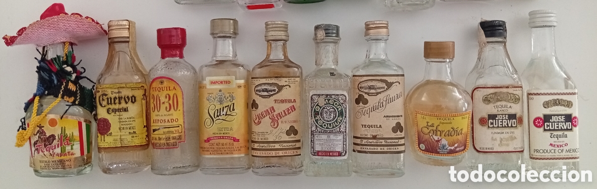 Coleccionismo de vinos y licores: Botellitas de Tequila en miniatura