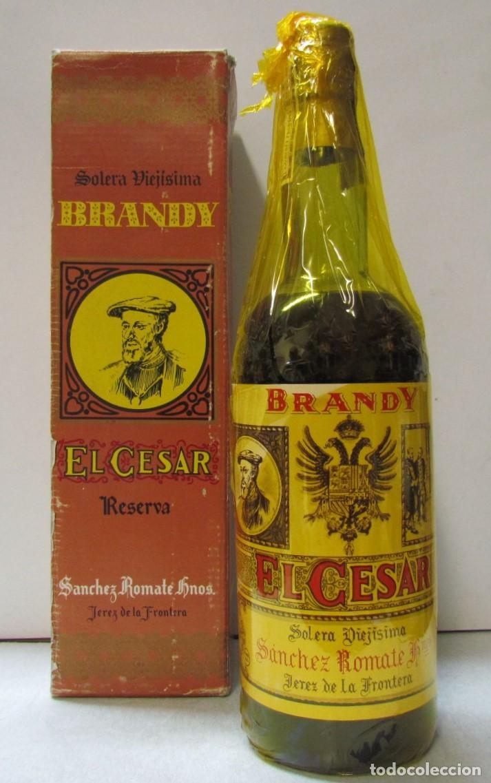 Coleccionismo de vinos y licores: 1 x Brandy El Cesar, Solera Viejisima