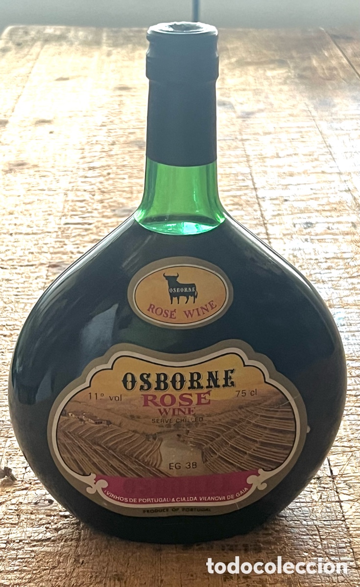 Coleccionismo de vinos y licores: BOTELLA DE VINO OSBORNE ROS&Eacute; WINE - 75 CL - VILANOVA DE GAIA, PORTUGAL