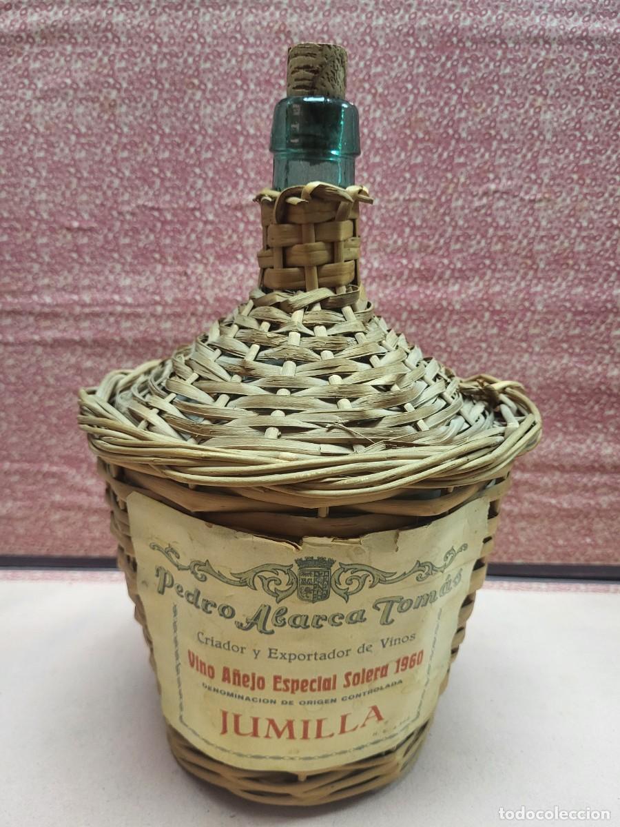 Coleccionismo de vinos y licores: ANTIGUA GARRAFA PEQUE&Ntilde;O FORMATO PUBLICIDAD ABARCA TOMAS VINO JUMILLA MURCIA 1960