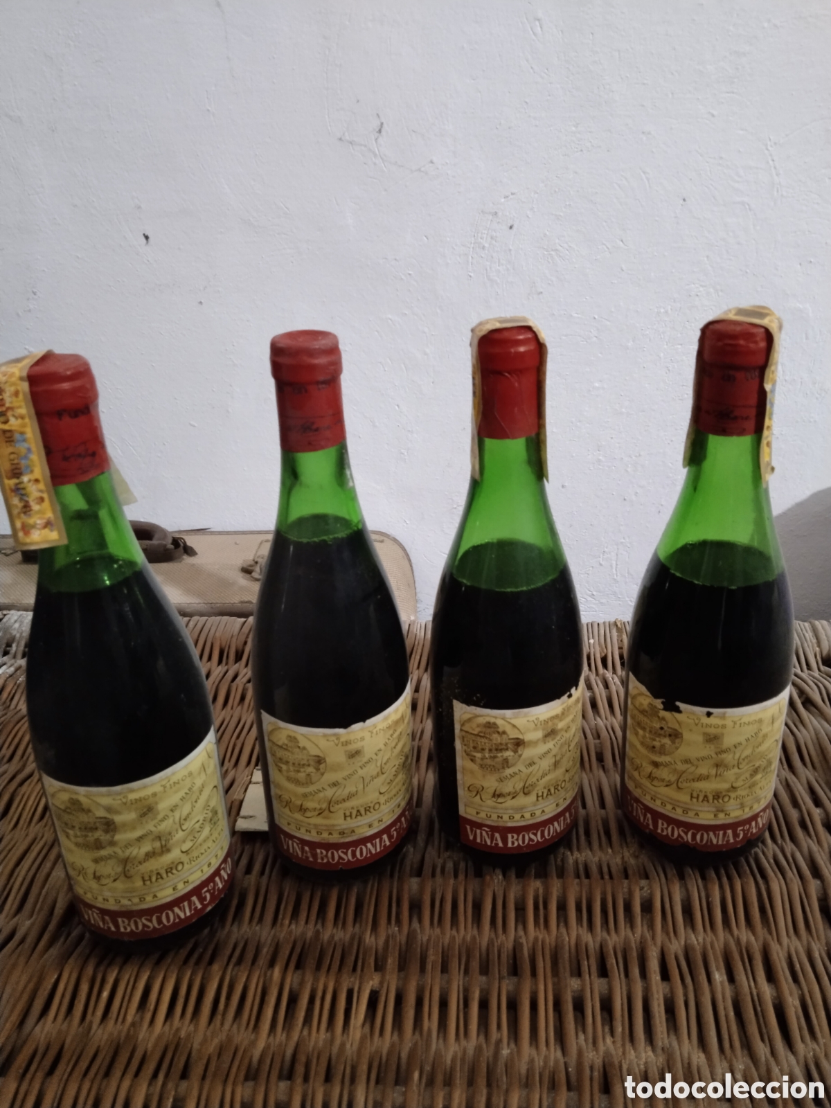 Coleccionismo de vinos y licores: Lote de 4 botellas de vino tinto Rioja &rdquo;Vi&ntilde;a Bosconia 5&deg;A&ntilde;o&rdquo;