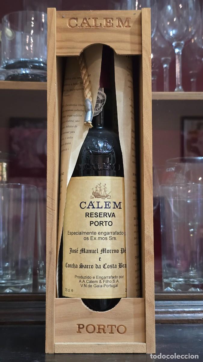 Coleccionismo de vinos y licores: Botella C&Aacute;LEM Reserva Porto personalizada en caja de madera &ndash; Sin abrir &ndash; Regalo nominativo