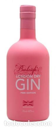 Coleccionismo de vinos y licores: Burleighs Pink Gin 70 cl Nueva Precintada - Lote de 3 Botellas