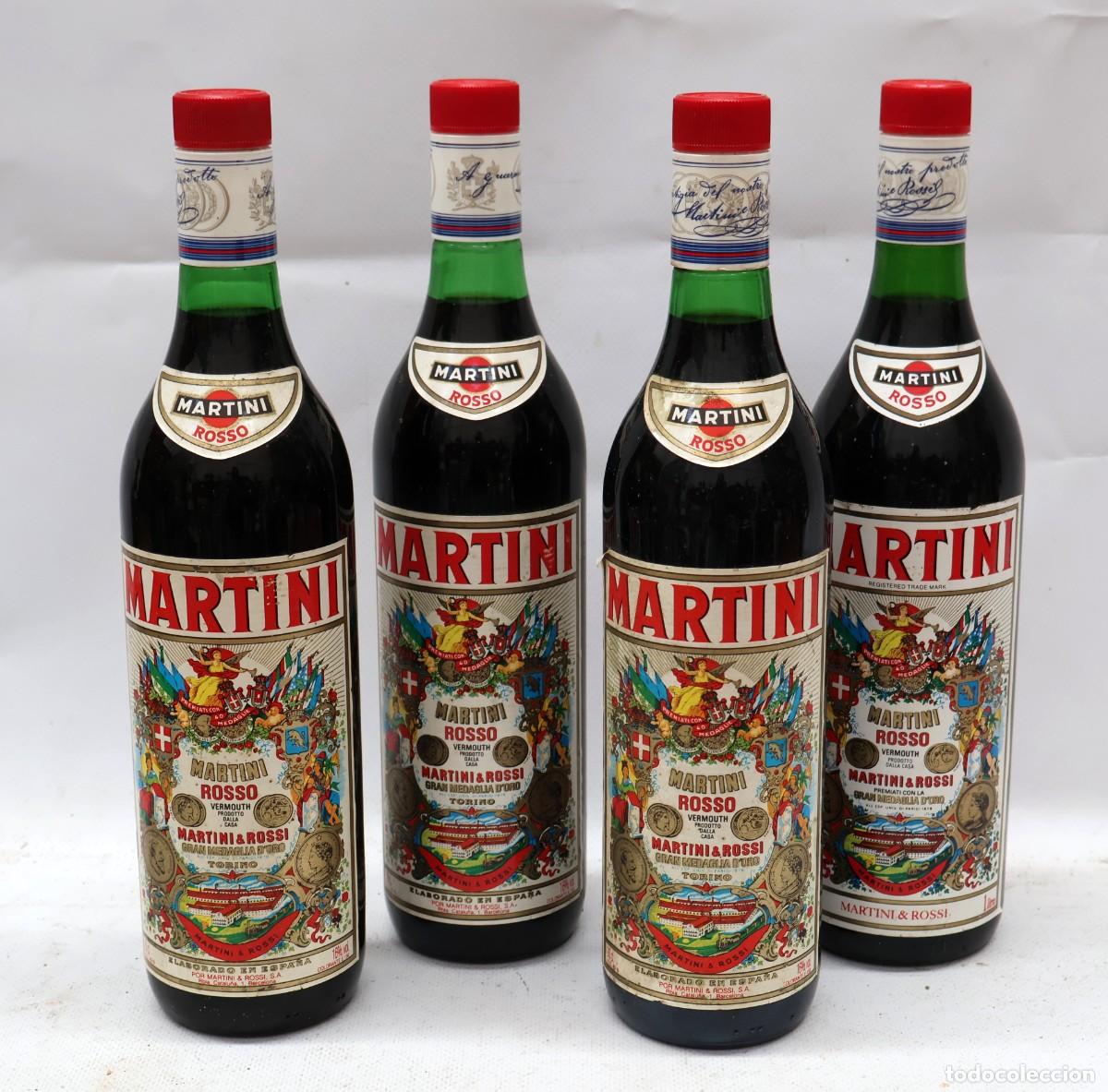 Coleccionismo de vinos y licores: LOTE DE 4 BOTELLAS MARTINI ROSSO. VERMOUTH. MARTINI & ROSSI. 93cl/1L