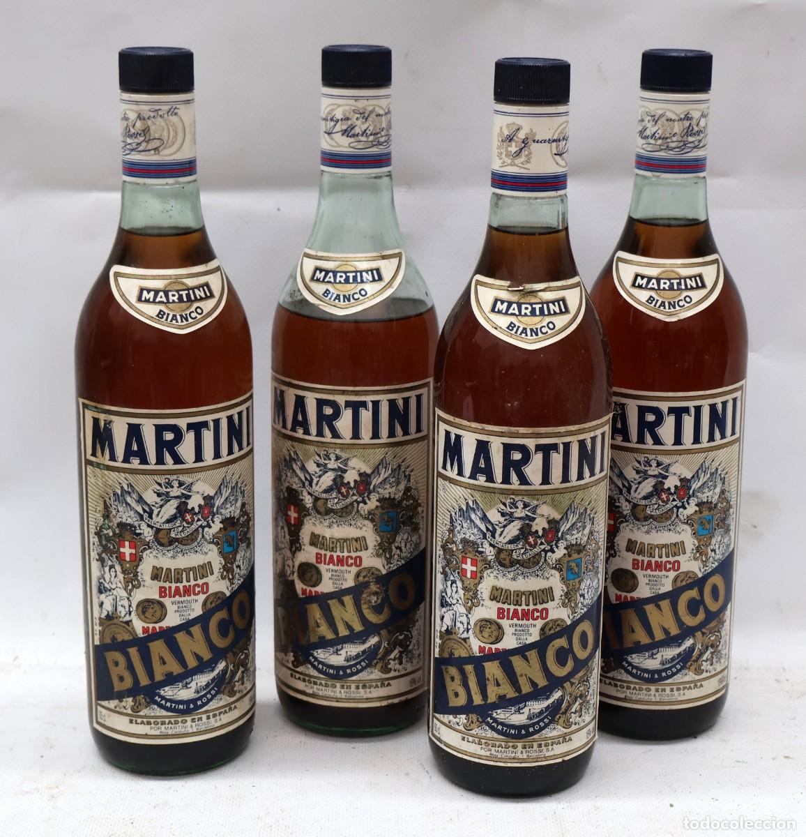 Coleccionismo de vinos y licores: LOTE DE 4 BOTELLAS MARTINI BIANCO. VERMOUTH. MARTINI & ROSSI. 93cl