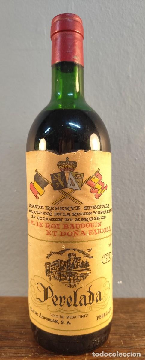 Coleccionismo de vinos y licores: Vino reserva especial boda Balduino y Fabiola, 1974,Perelada