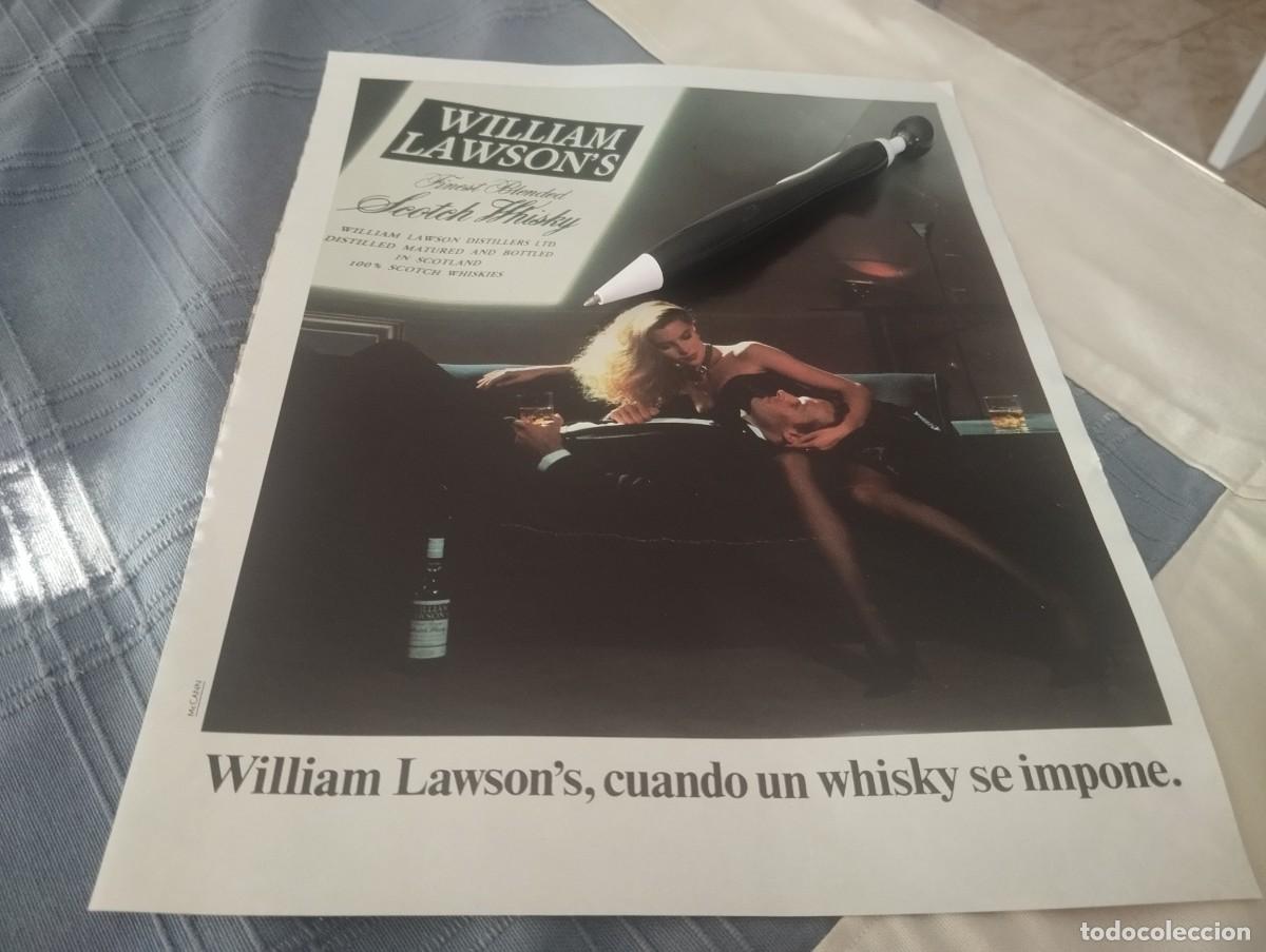 Coleccionismo de vinos y licores: WHISKY WILLIAM LAWSON'S ANUNCIO PUBLICIDAD REVISTA 1989 BONITO PARA ENMARCAR