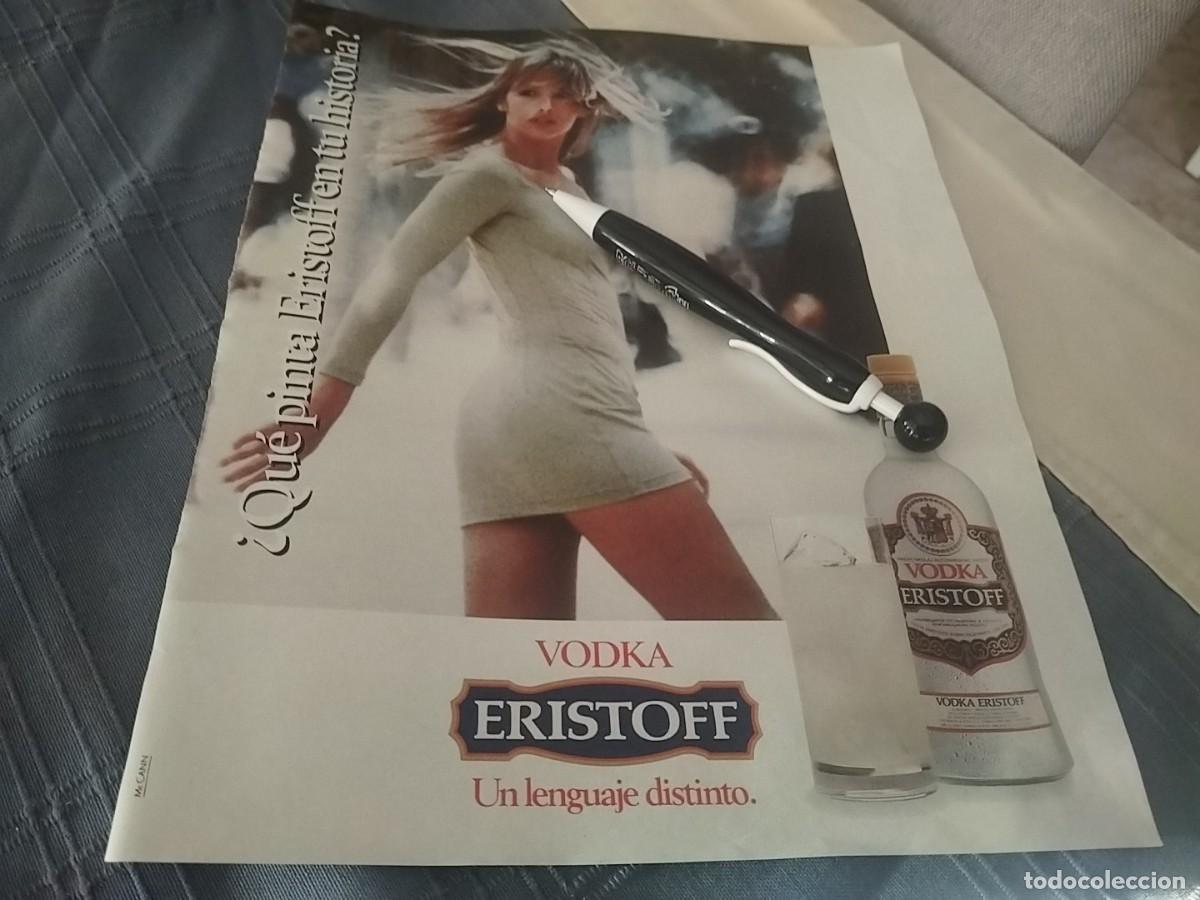 Coleccionismo de vinos y licores: VODKA ERISTOFF ANUNCIO PUBLICIDAD REVISTA 1989 BONITO PARA ENMARCAR