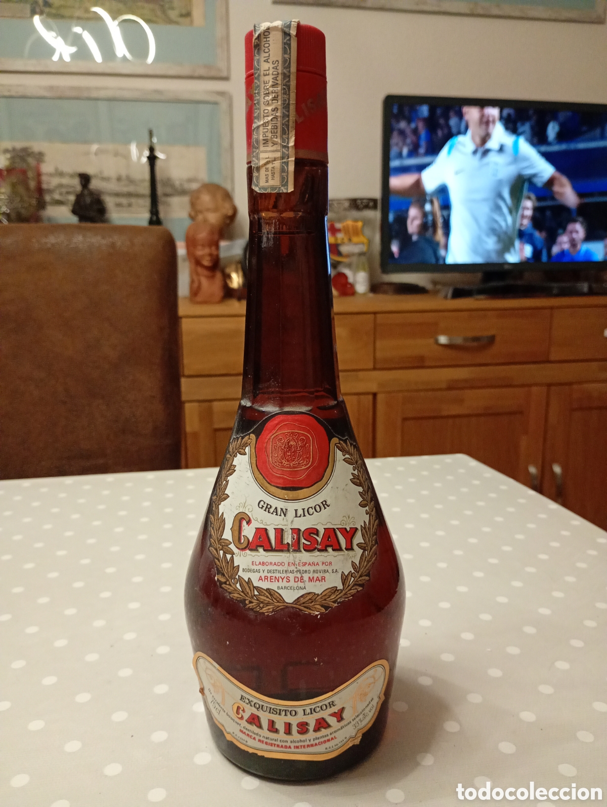 Coleccionismo de vinos y licores: Botella Calisay, Pedro Rovira. Arenys de Mar. Maresme. Barcelona. A&ntilde;os 80