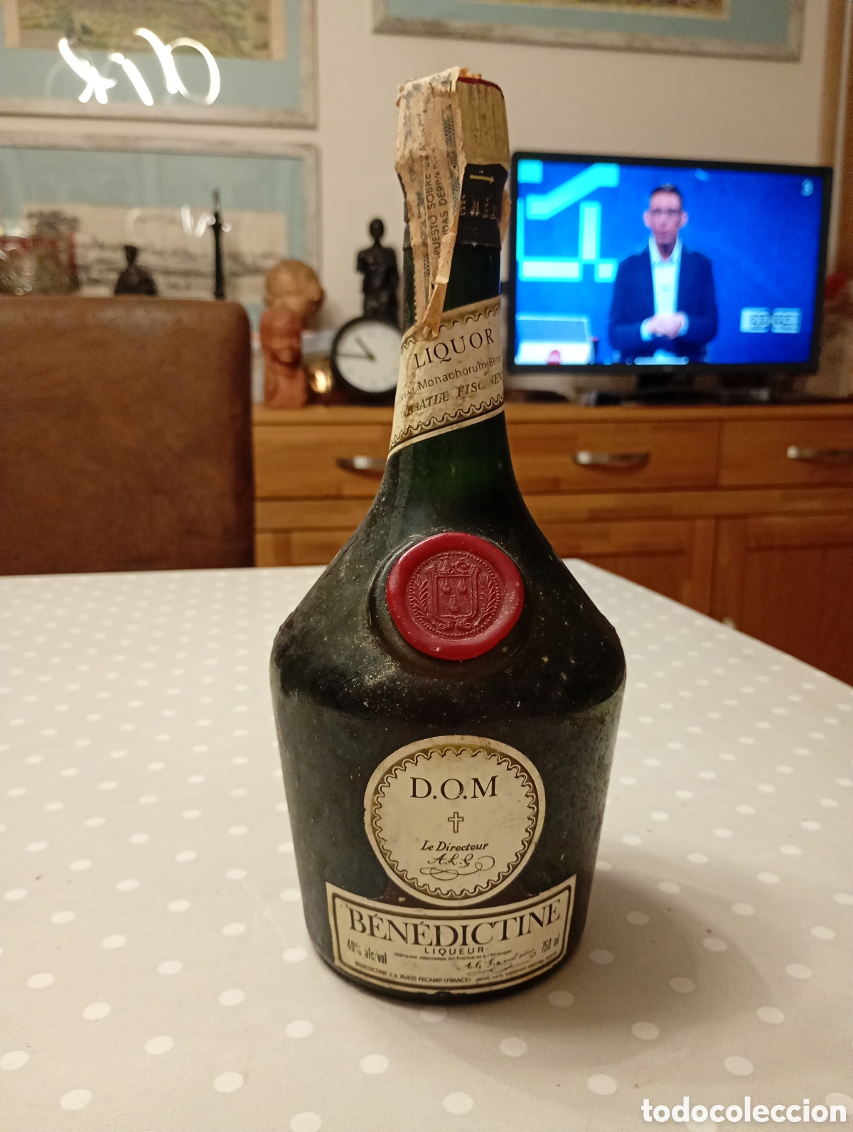 Coleccionismo de vinos y licores: Licor Benedictine. D.O.M Fecam, Francia. Cinzano distribuidor