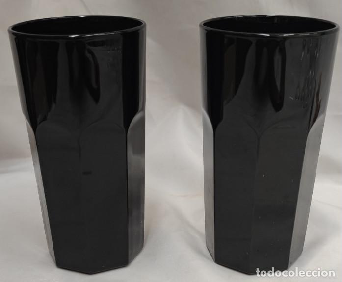 Coleccionismo de vinos y licores: JUEGO DE 2 VASOS NEGROS IKEA, 13,5 CM DE ALTOS