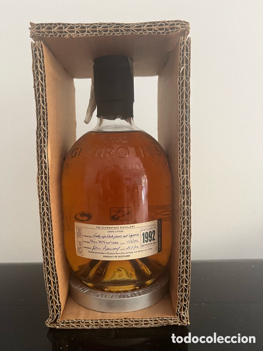 Coleccionismo de vinos y licores: BOTELLA WHISKY GLENROTHES 1992 PRECINTADA