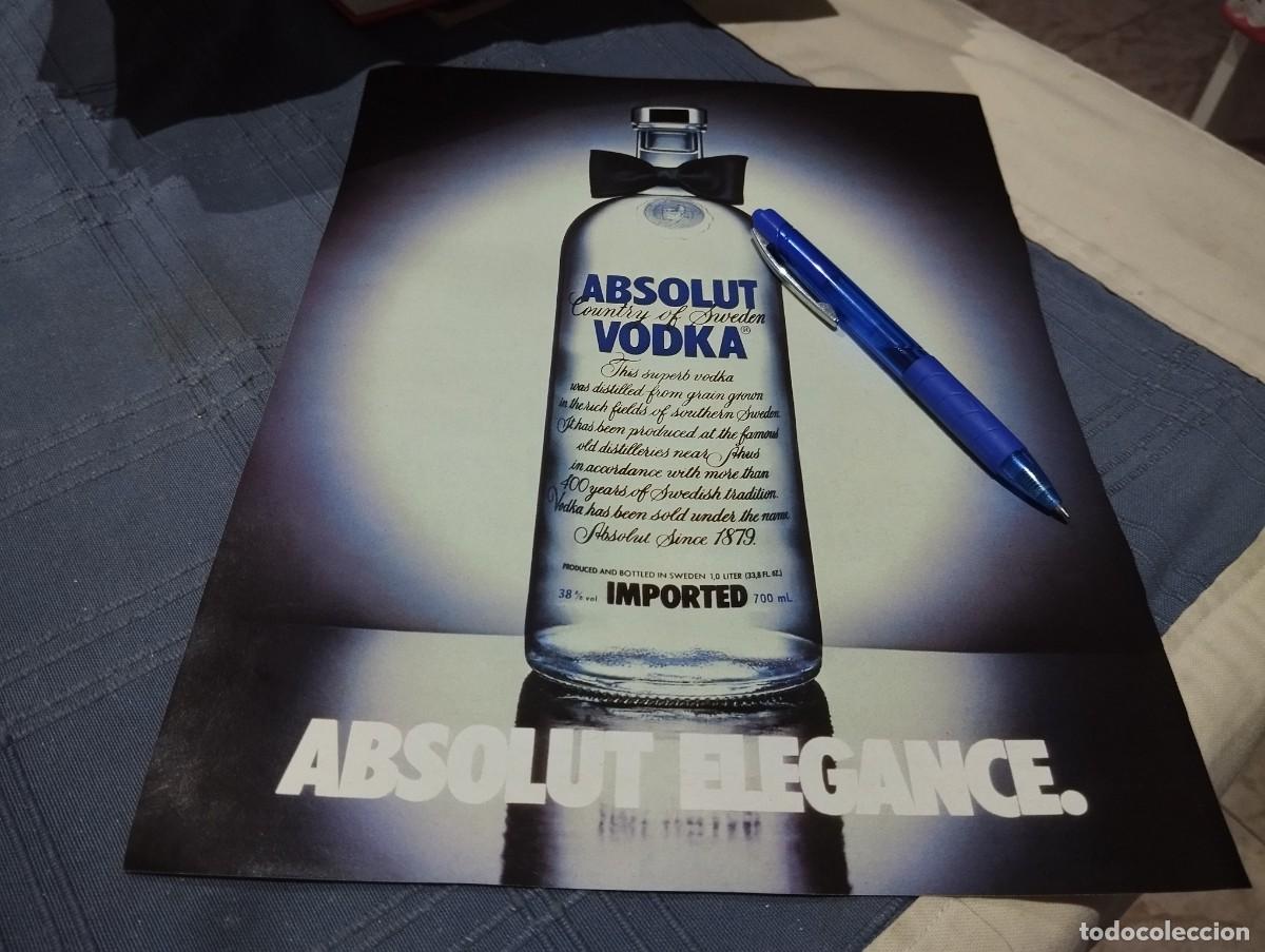 Coleccionismo de vinos y licores: VODKA ABSOLUT ANUNCIO PUBLICIDAD REVISTA 1992 BONITO PARA ENMARCAR