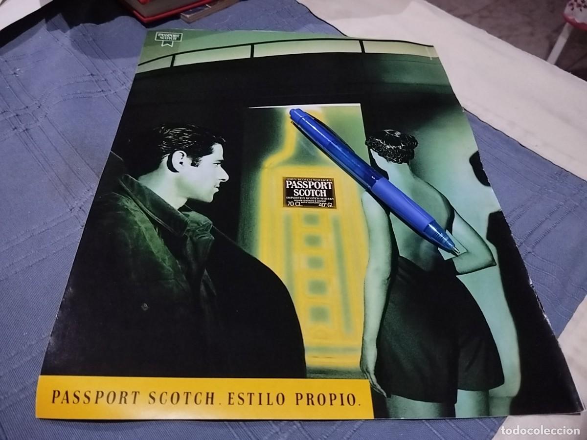 Coleccionismo de vinos y licores: WHISKY PASSPORT SCOTCH ANUNCIO PUBLICIDAD REVISTA 1992 BONITO PARA ENMARCAR
