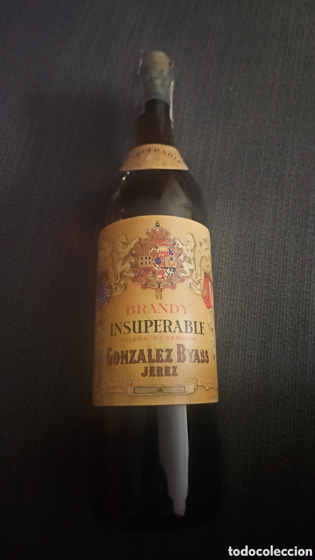 Coleccionismo de vinos y licores: BRANDY GONZALEZ BYASS INSUPERABLE VINTAGE 1965 CAJA MEDALLA 4 POSAVASOS