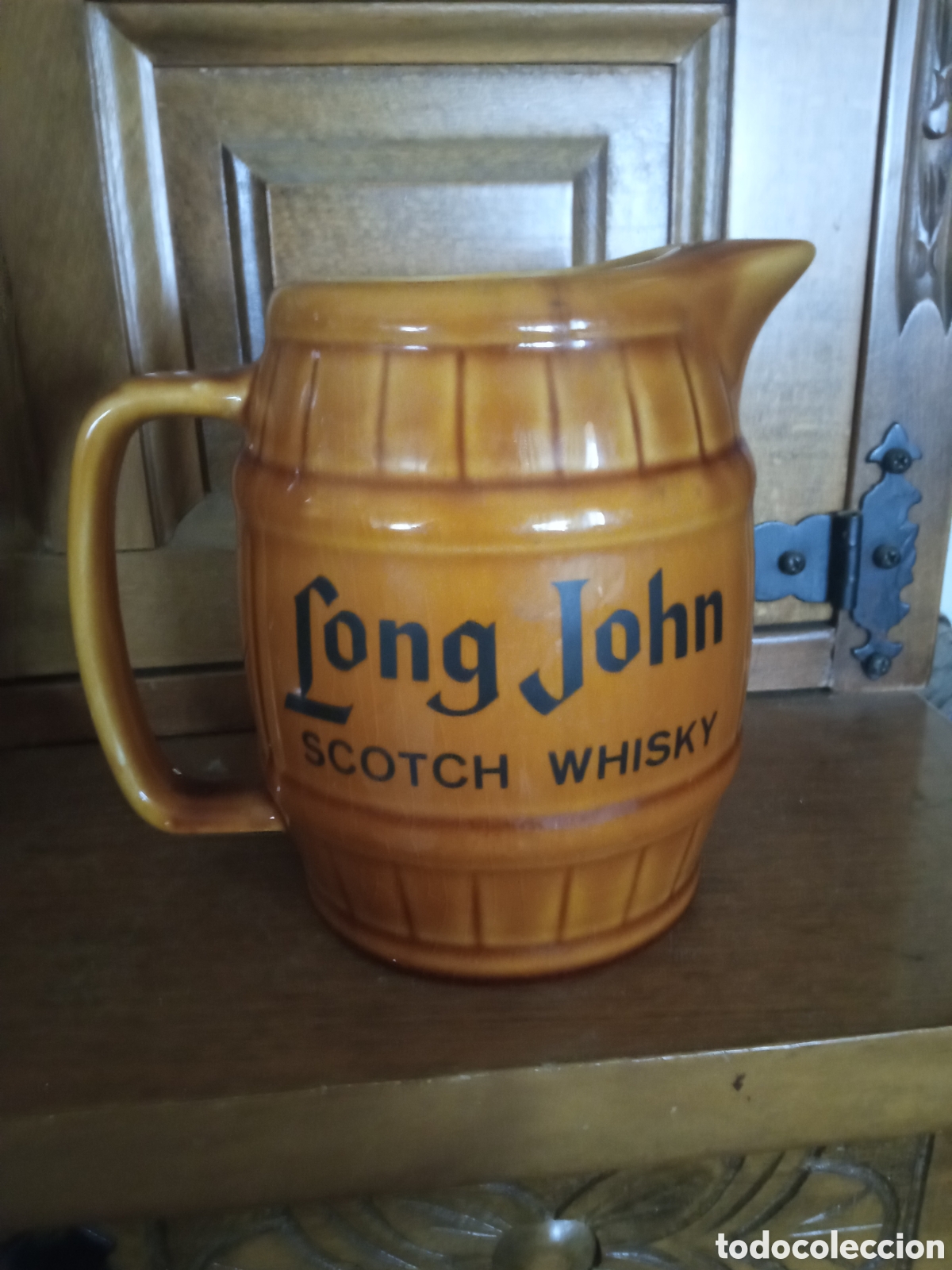 Coleccionismo de vinos y licores: Jarra de agua, para Whisky Long John, 13 cm de altura