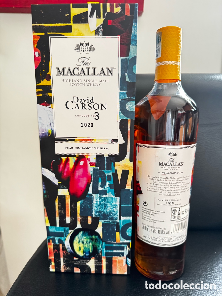 Coleccionismo de vinos y licores: MACALLAN Concept no. 3 Design D. Carson.