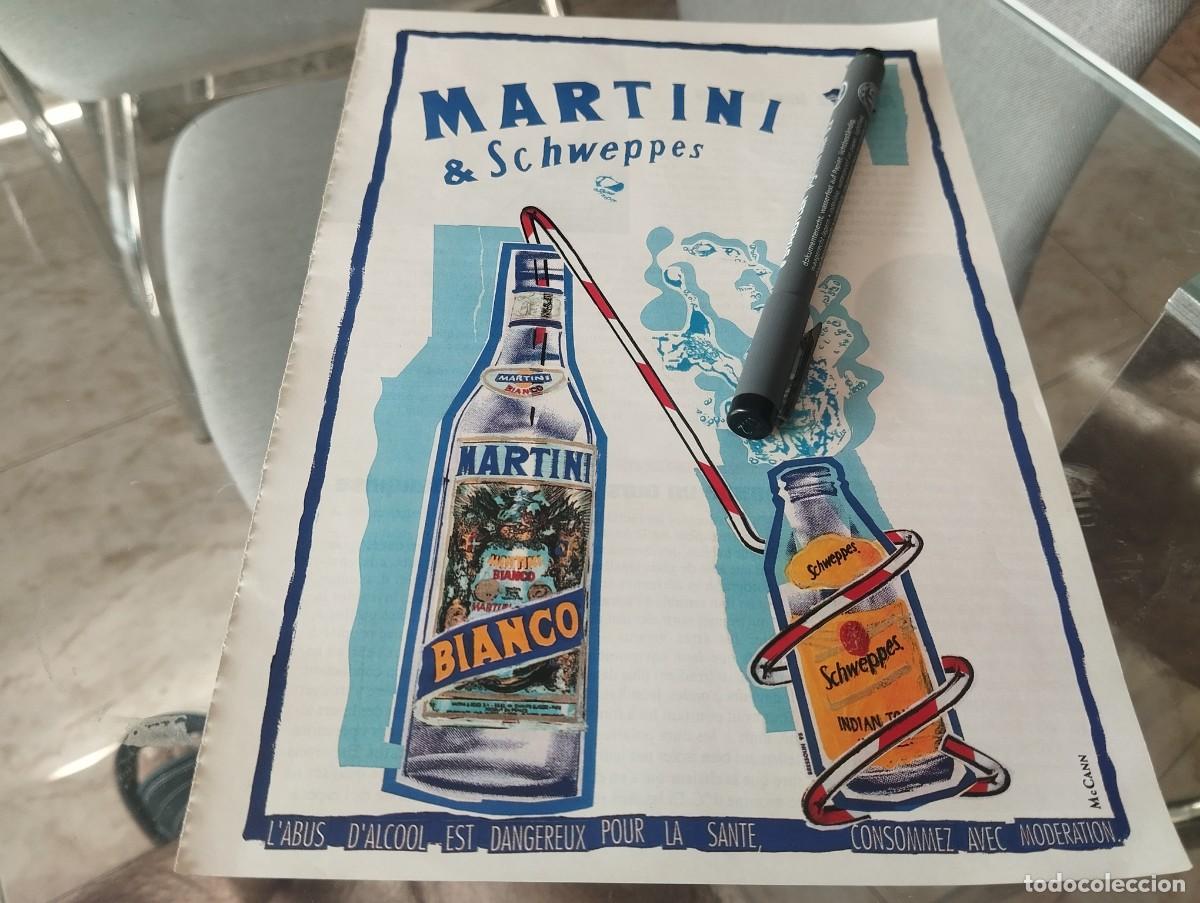 Coleccionismo de vinos y licores: MARTINI & SCHWEPPES ANUNCIO PUBLICIDAD REVISTA FRANCESA 1995