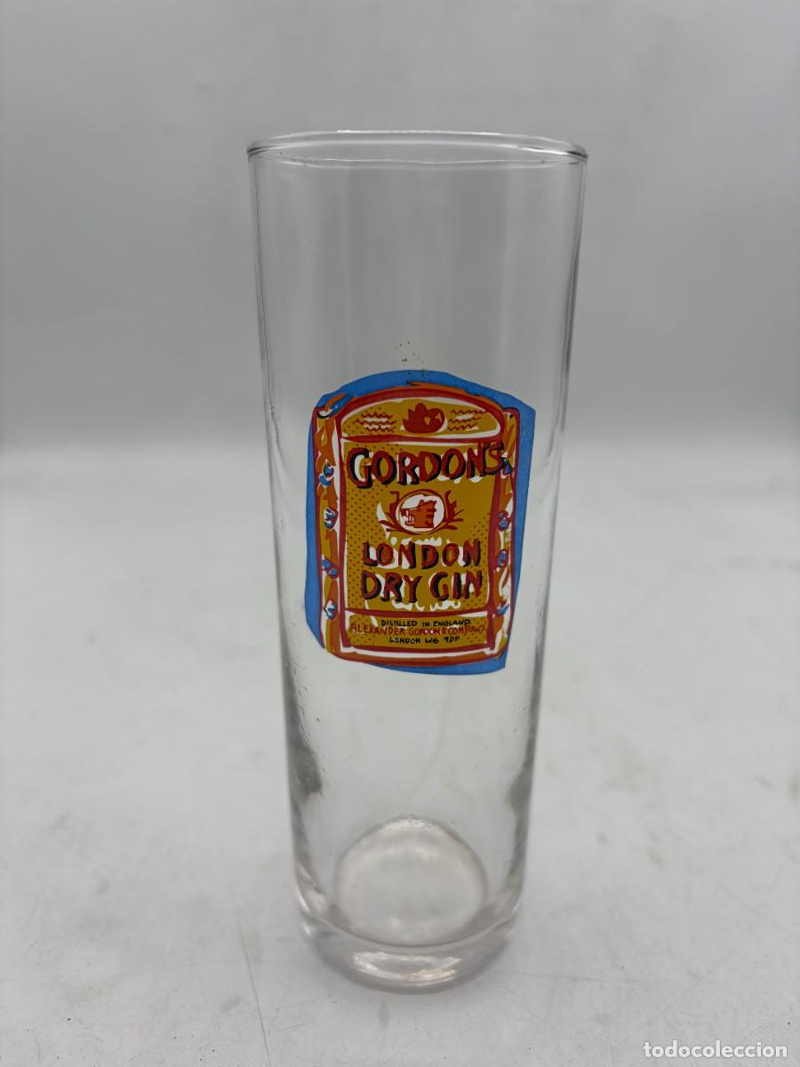 Coleccionismo de vinos y licores: VASO TUBO PUBLICITARIO GORDON'S LONDON DRY GIN. GINEBRA. CRISTAL. VER.