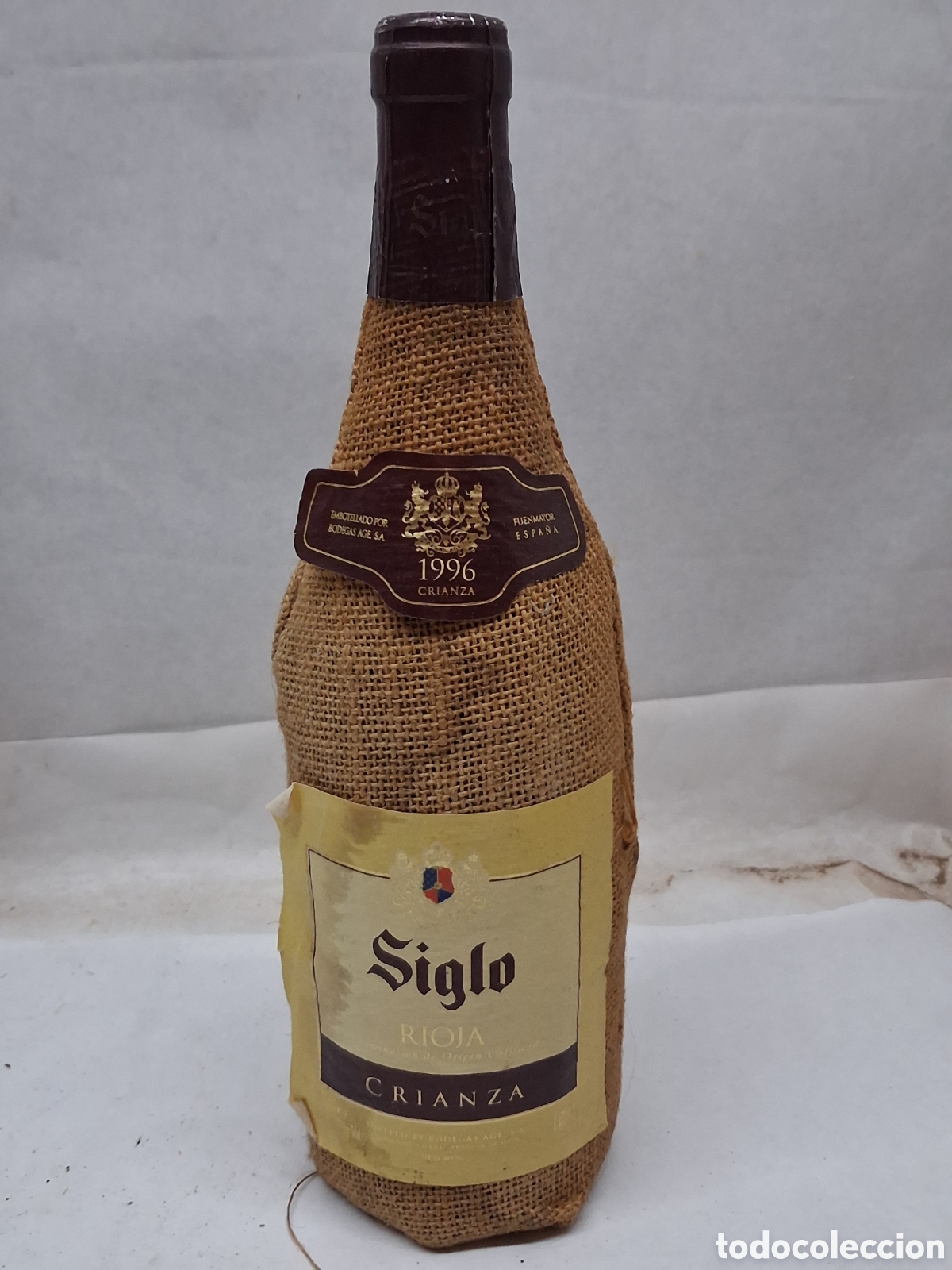Coleccionismo de vinos y licores: Siglo bodegas AGE crianza 1996