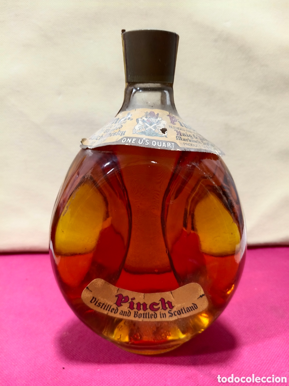 Coleccionismo de vinos y licores: WHISKY ESCOCES PINCH. HAIG&HAIG. A&Ntilde;OS 70. DISTILLED AND BOTTLED IN SCOTLAND