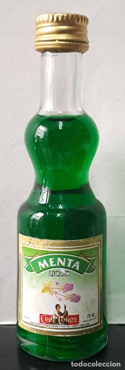 Coleccionismo de vinos y licores: BOTELLIN DE LICOR DE MENTA, CRUZ CONDE, PRECINTADO. RF-6528