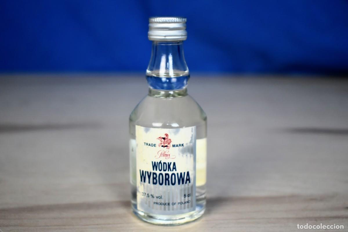 Coleccionismo de vinos y licores: Antiguo botell&iacute;n Vodka Wyborowa 5CL Polonia