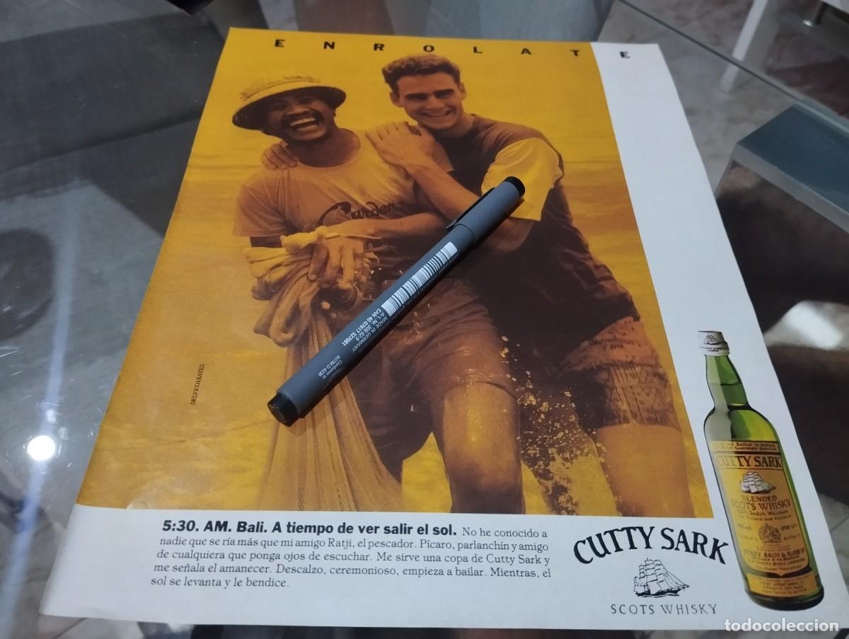 Coleccionismo de vinos y licores: WHISKY CUTTY SARK ANUNCIO PUBLICIDAD REVISTA 1990 BONITO PARA ENMARCAR