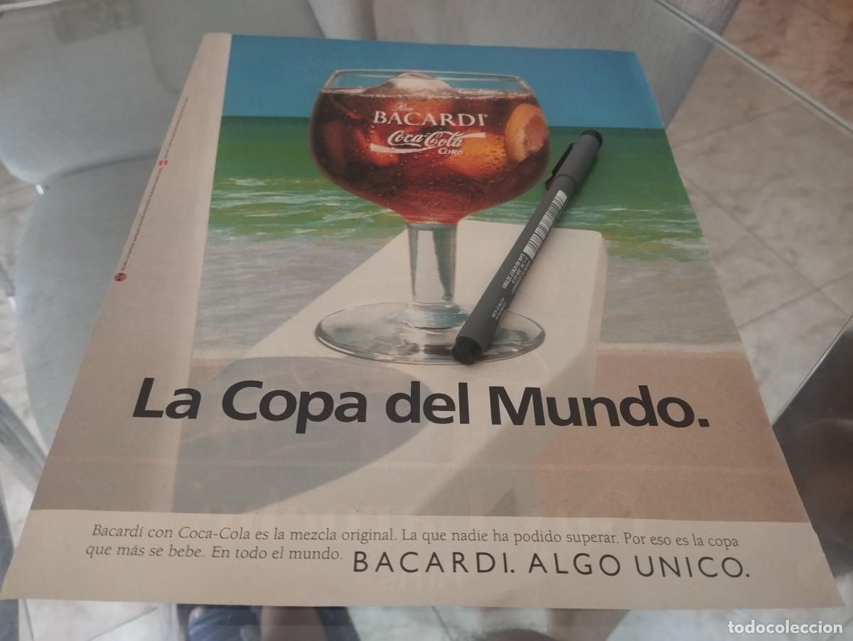 Coleccionismo de vinos y licores: BACARDI COCA COLA ANUNCIO PUBLICIDAD REVISTA 1990 BONITO PARA ENMARCAR