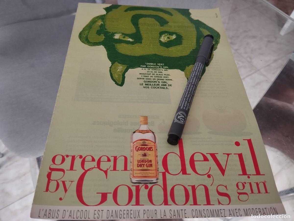 Coleccionismo de vinos y licores: GINEBRA GORDON'S ANUNCIO PUBLICIDAD REVISTA FRANCESA 1995 BINITO PARA ENMARCAR