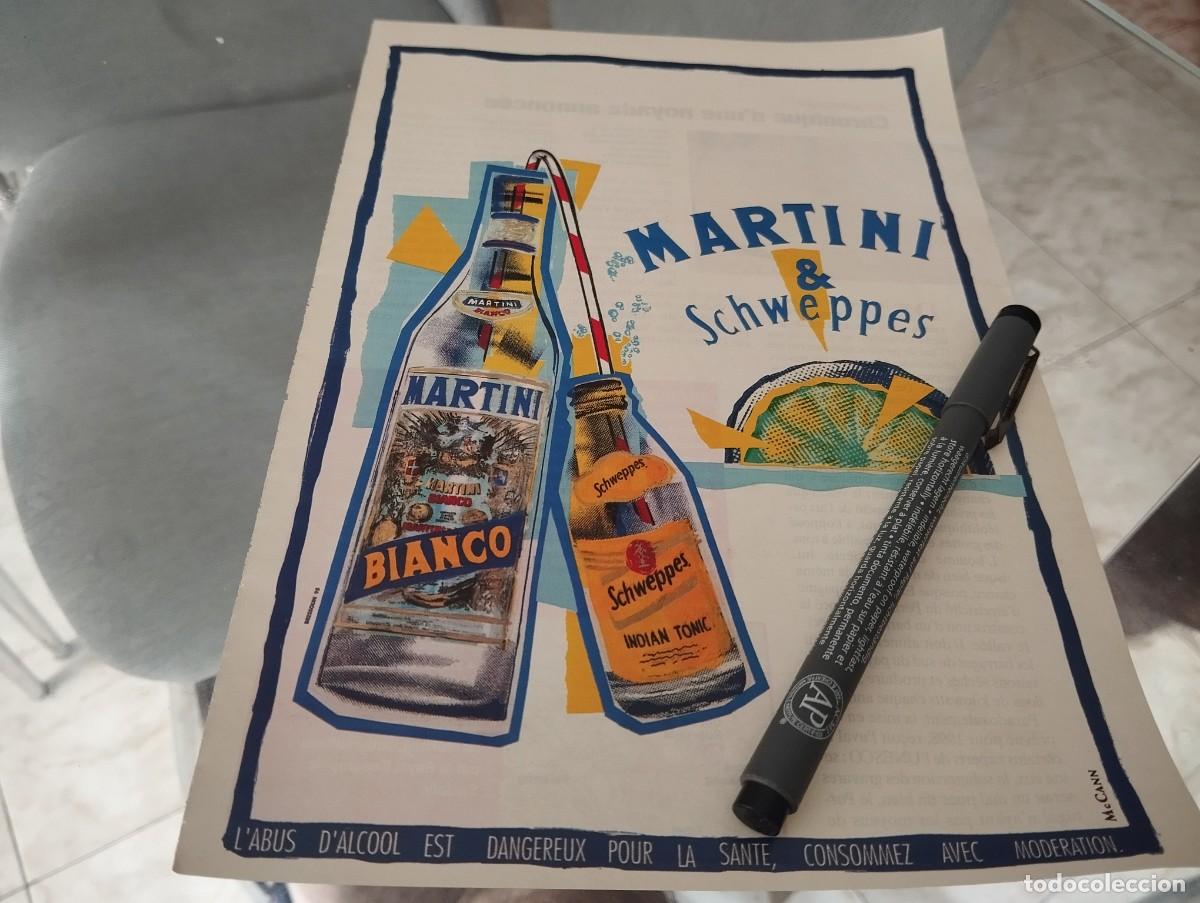 Coleccionismo de vinos y licores: MARTINI BIANCO SCHWEPPES ANUNCIO PUBLICIDAD REVISTA FRANCESA 1995 BINITO PARA ENMARCAR