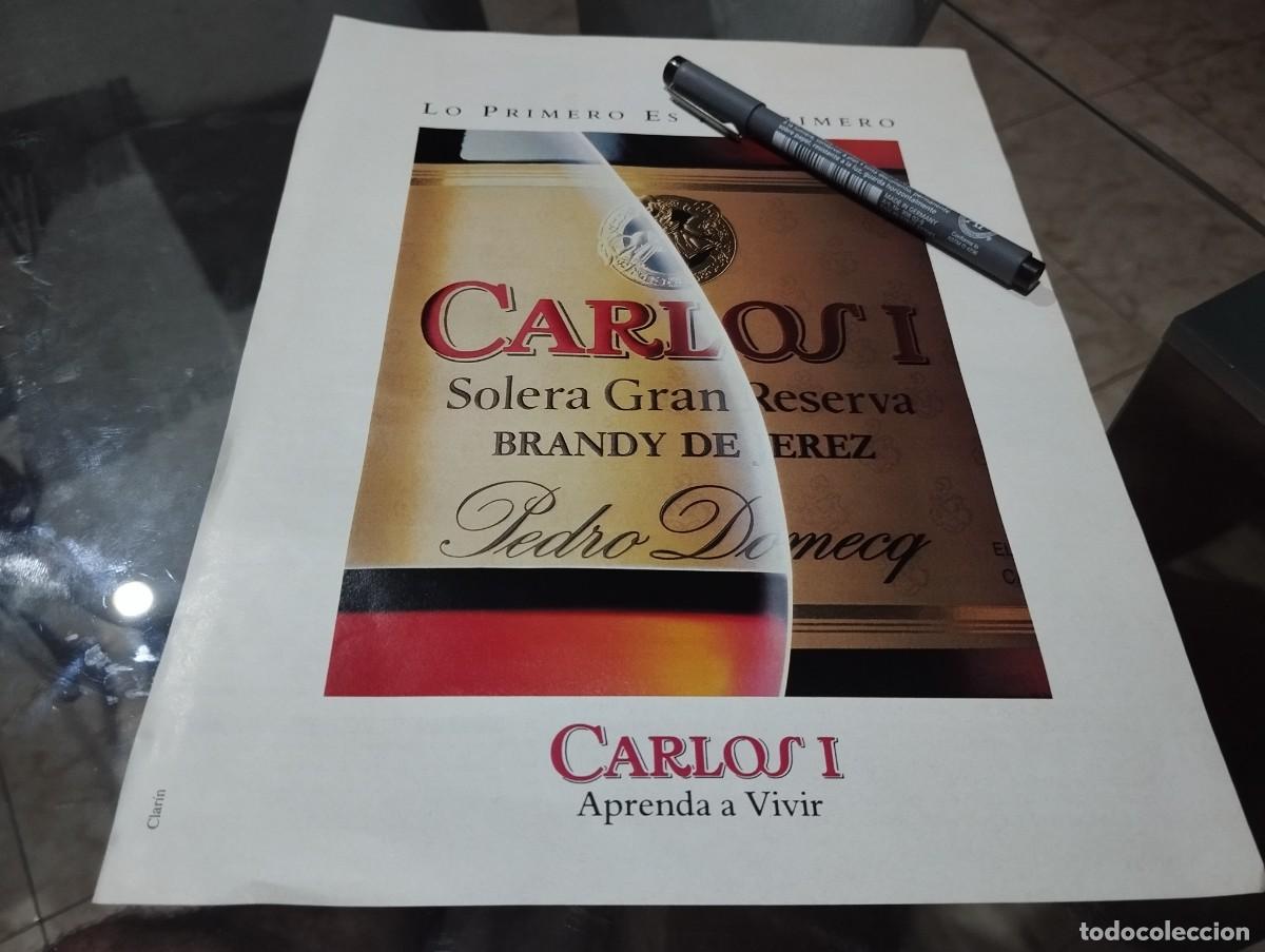 Coleccionismo de vinos y licores: BRANDY CARLOS I ANUNCIO PUBLICIDAD REVISTA 1991 BONITO PARA ENMARCAR