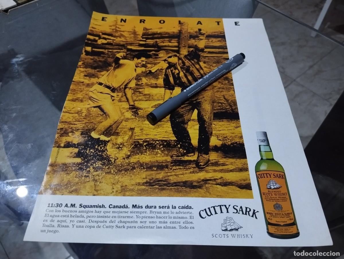 Coleccionismo de vinos y licores: WHISKY CUTTY SARK ANUNCIO PUBLICIDAD REVISTA 1991 BONITO PARA ENMARCAR