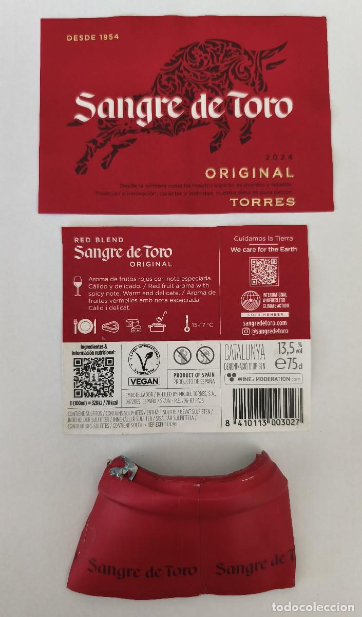 Coleccionismo de vinos y licores: ETIQUETA VINO - SANGRE DE TORO