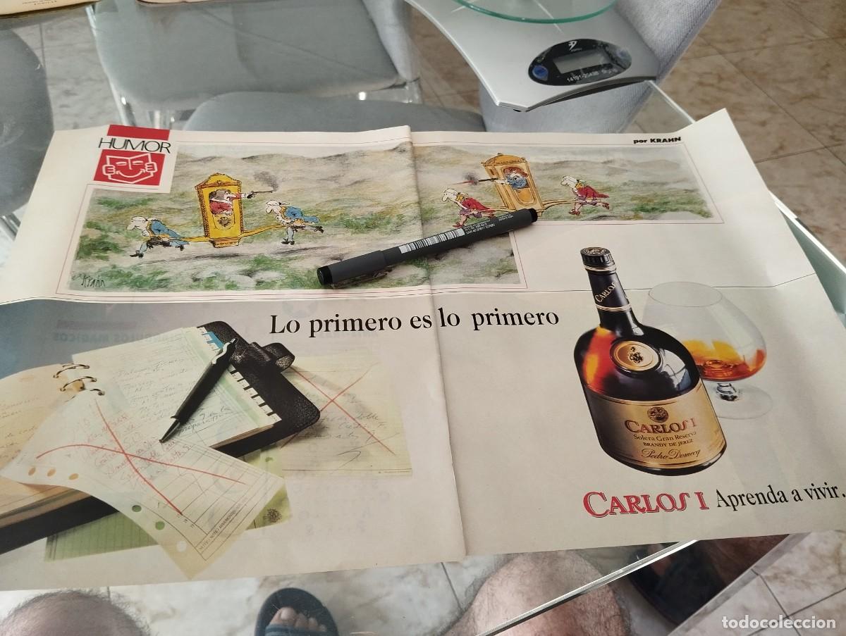 Coleccionismo de vinos y licores: CO&Ntilde;AC CARLOS I COGNAC ANUNCIO PUBLICIDAD REVISTA 1991 BONITO PARA ENMARCAR