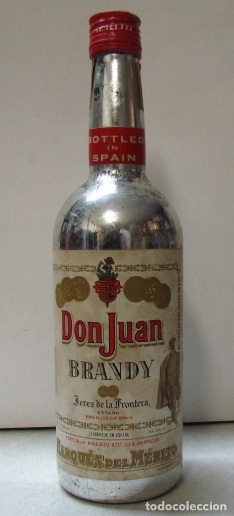 Coleccionismo de vinos y licores: 1 x Brandy Don Juan, Bodega Marques del M&eacute;rito