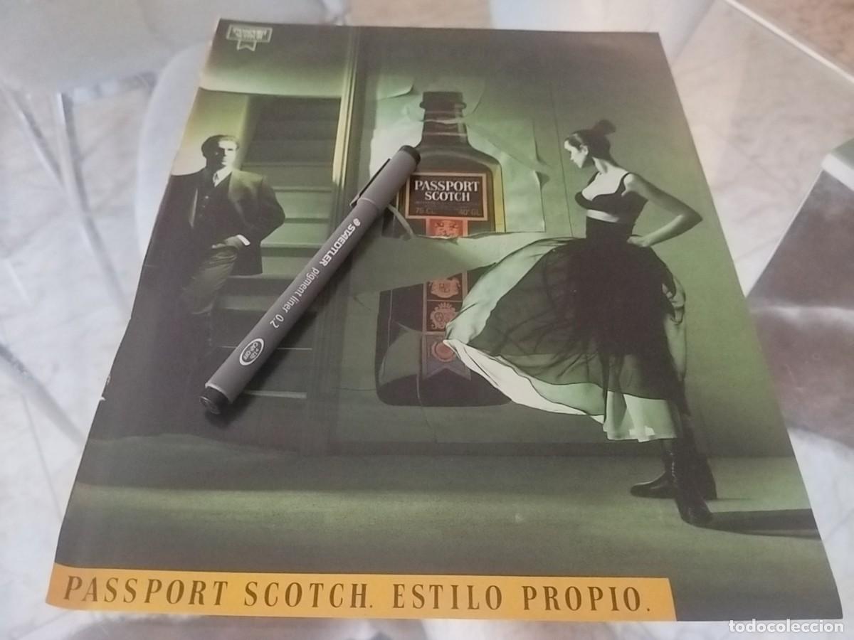 Coleccionismo de vinos y licores: WHISKY PASSPORT SCOTCH ANUNCIO PUBLICIDAD REVISTA 1991 BONITO PAR&Aacute; ENMARCAR