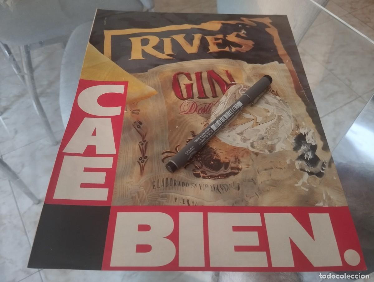Coleccionismo de vinos y licores: GINEBRA GIN RIVES ANUNCIO PUBLICIDAD REVISTA 1991 BONITO PAR&Aacute; ENMARCAR