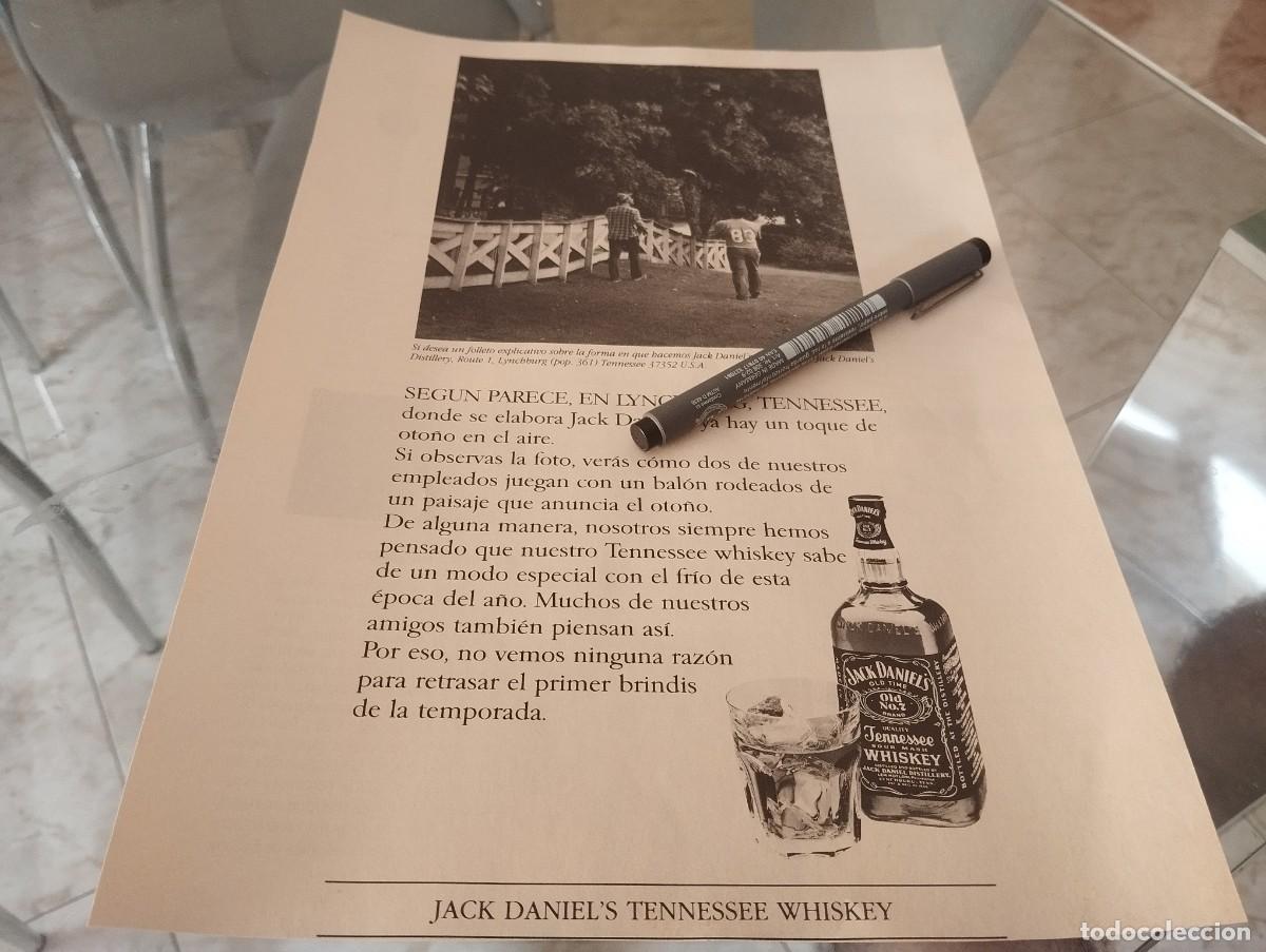 Coleccionismo de vinos y licores: WHISKY JACK DANIEL'S TENNESSEE ANUNCIO PUBLICIDAD REVISTA 1992 BONITO PARA ENMARCAR