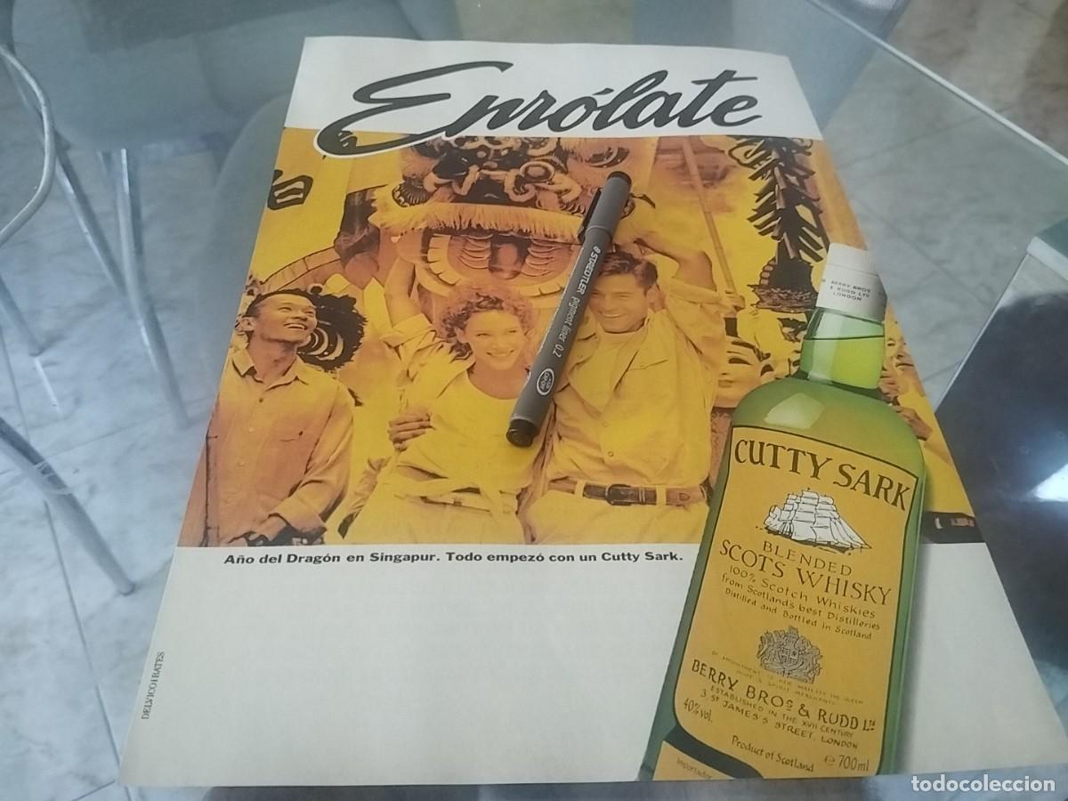 Coleccionismo de vinos y licores: WHISKY CUTTY SARK ANUNCIO PUBLICIDAD REVISTA 1992 BONITO PARA ENMARCAR