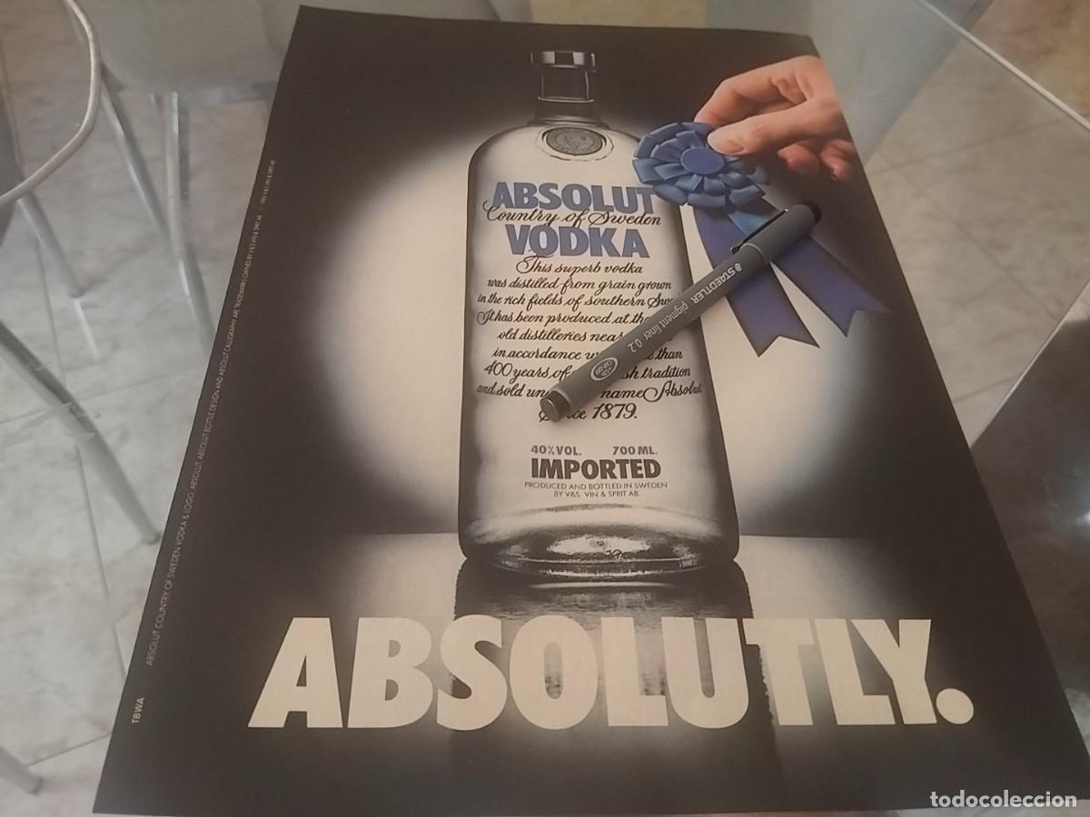 Coleccionismo de vinos y licores: VODKA ABSOLUT ANUNCIO PUBLICIDAD REVISTA 1992 BONITO PARA ENMARCAR