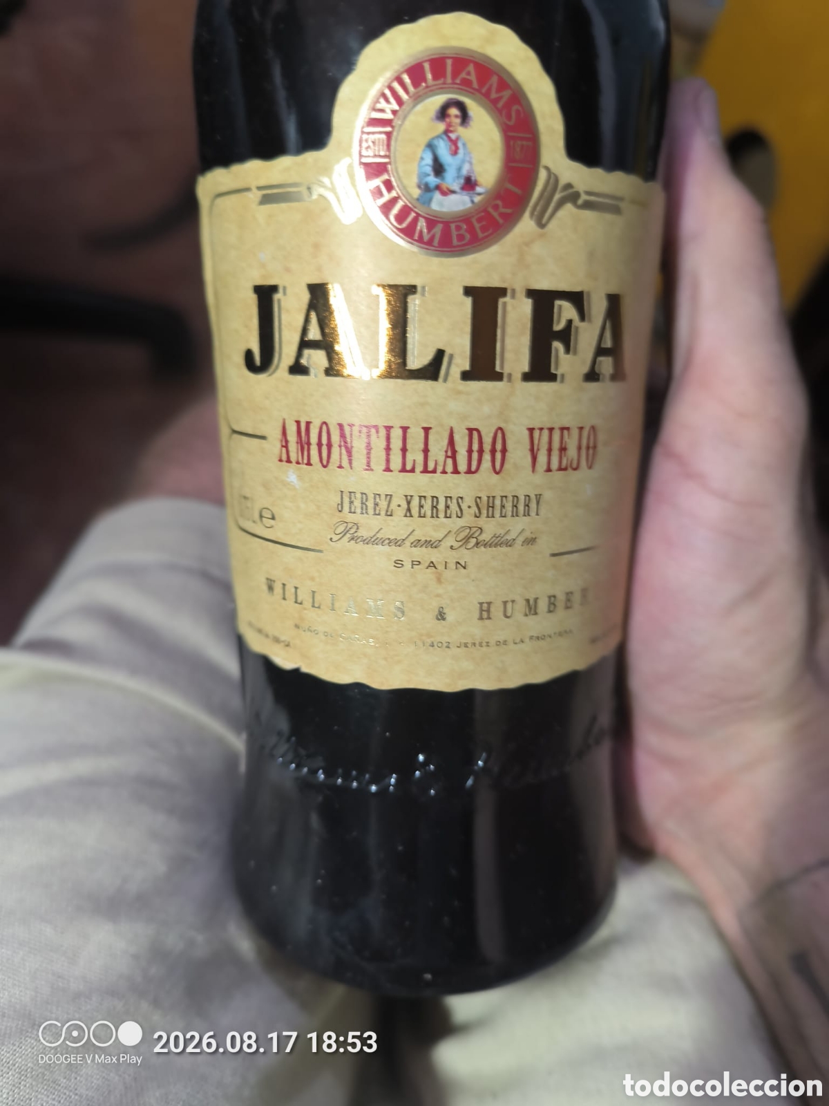 Coleccionismo de vinos y licores: Antigua Botella Jalifa Amontillado Viejo - Williams & Humbert - Jerez V.O.R.S. 30 A&ntilde;os