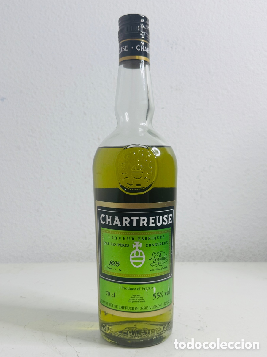 Coleccionismo de vinos y licores: Chartreuse Verde Botella Abierta