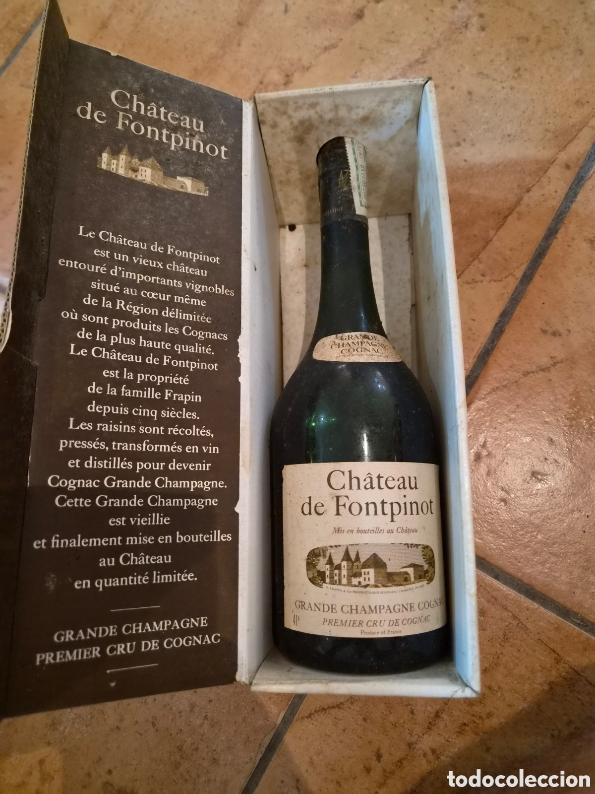 Coleccionismo de vinos y licores: Ch&acirc;teau de Fontpinot Grande Champagne Cognac