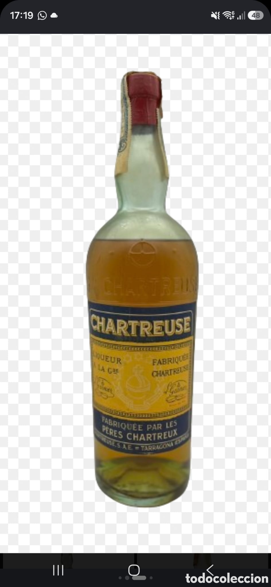 Coleccionismo de vinos y licores: Chartreuse Amarillo de Tarragona