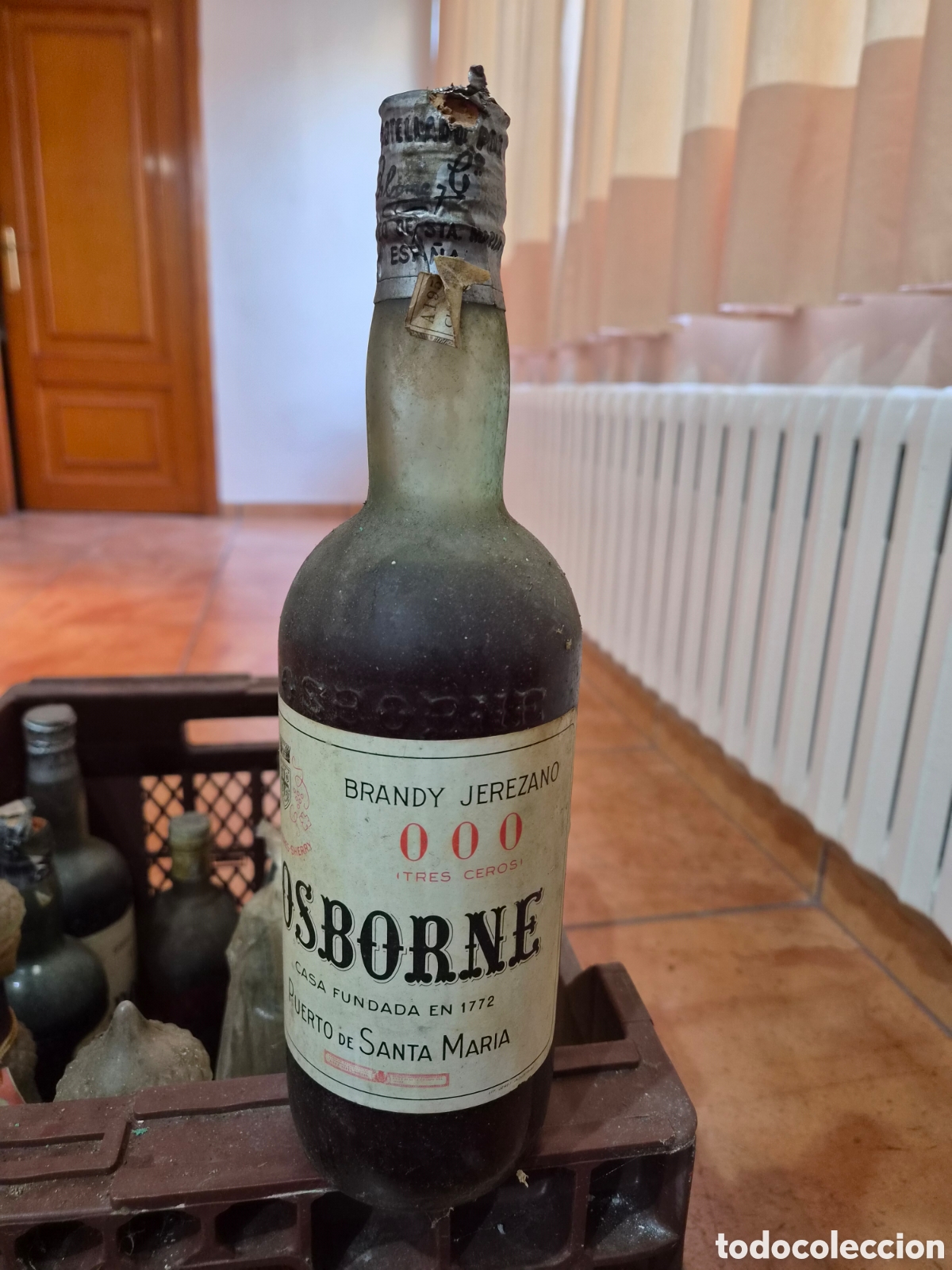 Coleccionismo de vinos y licores: Brandy Jerezano 000 (Tres Ceros) de Osborne